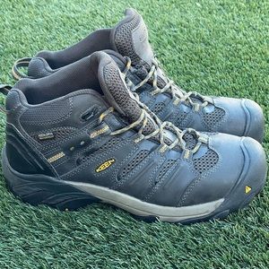 KEEN Men's Lansing Mid Waterproof Steel Toe Work Boots Size 9EE